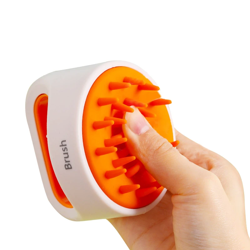 

Logo High Quality Soft Silicone Head Massager Shampoo Scalp Massage Brush Hair Washing Comb