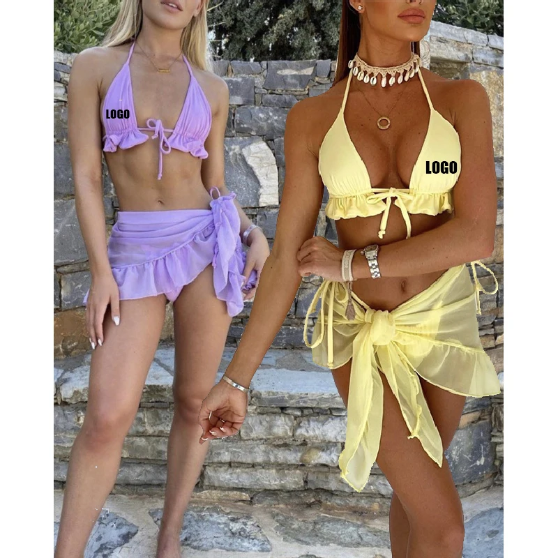 

Amazon Maillot De Bain Fille Badeanzug Bikini Contrasting Color 2 Piece Triangle Swimming Costumes Beachwear Lady Bikini