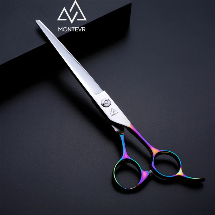 

Montevr 7.5inch pet grooming scissors dog grooming scissors dog shears straight shears, Colorful handle