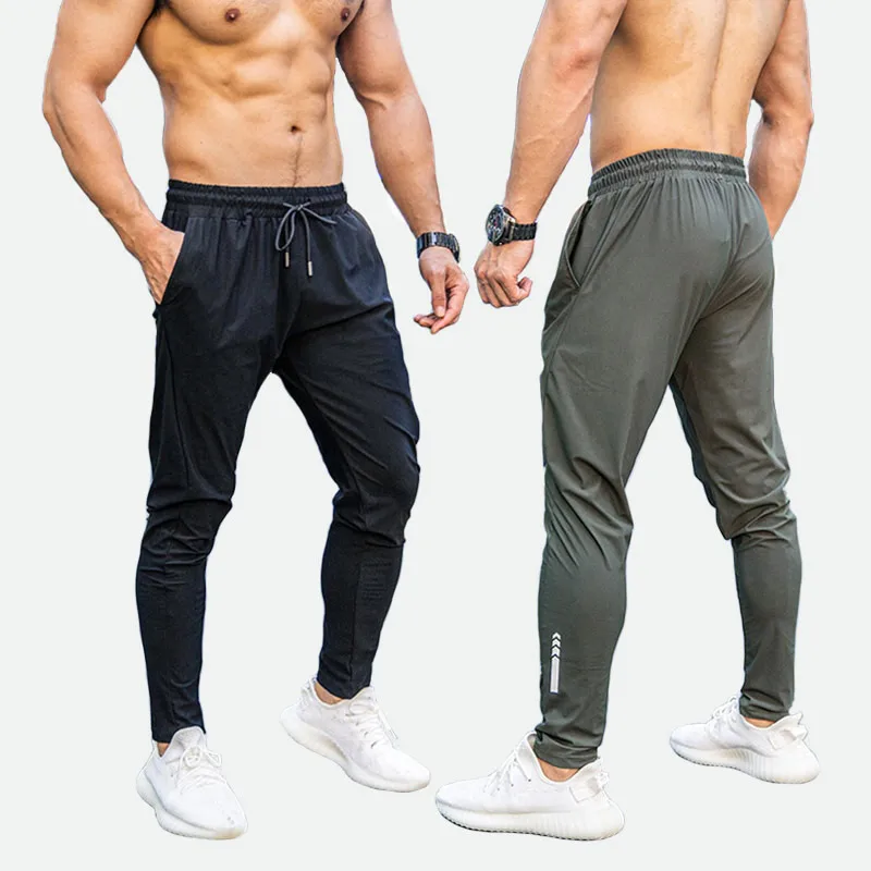 

High Quality Men Running Track Pants Sport Nylon Spandex Men's Fitness Sports Jogger Sweatpants