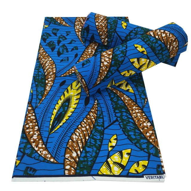 

Wholesale Veritable African Wax Prints Fabric 6 Yards Anakara Batik 100% Cotton Fabric For Garment
