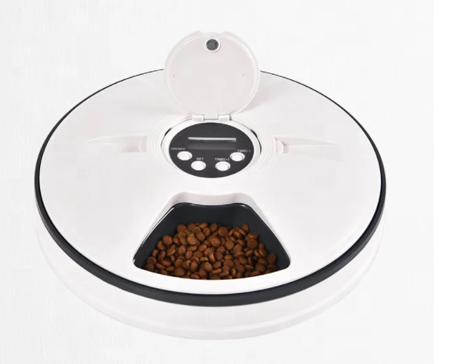 

Automatic Cat Feeder Programmed Timed 6 Meals Food Dispenser