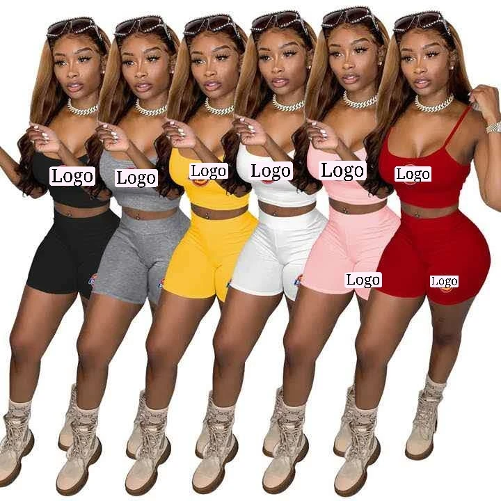 

XL022 Hot sale women Two Piece Set Women's Tracksuit Outfits Shorts Joggers Pants Suit 2 Piece Set Sport short sets