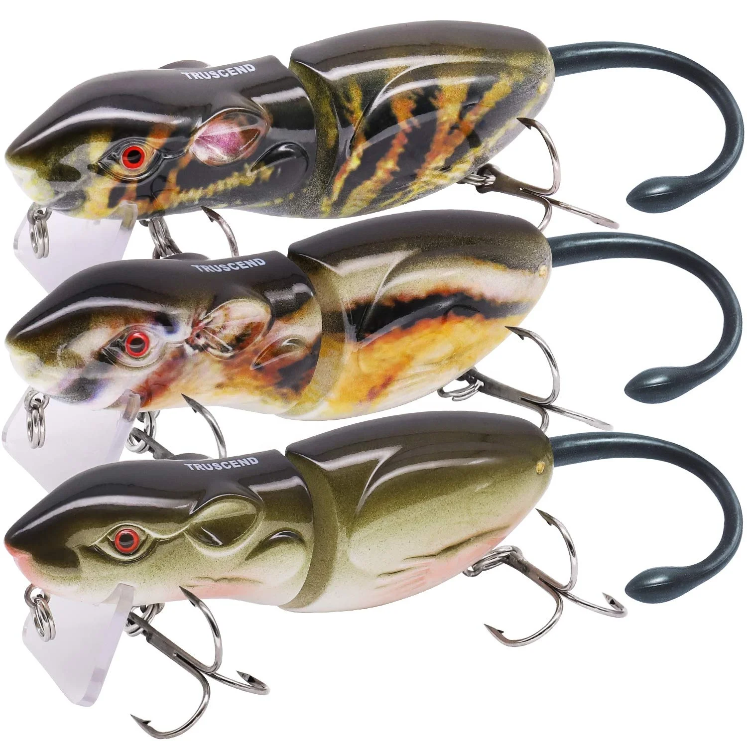 

TRUSCEND Amazon Best Seller Freshwater Fishing Lures Big Rat TopWater Baits For Bass Fishing Topwater Baits, G1-3.5-0.75oz