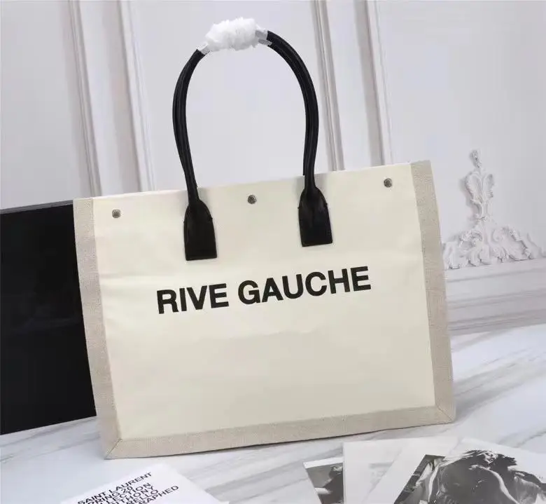 

Rive Gauche Shopping Bag Women Handbags Fashion Beach bags Luxury Designer Travel Plain Tote Bags