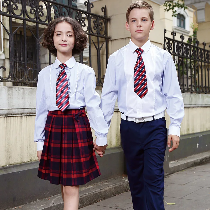 Benutzer Definierte Schuluniform Shirt Set Für Jungen Und Mädchen Der ...