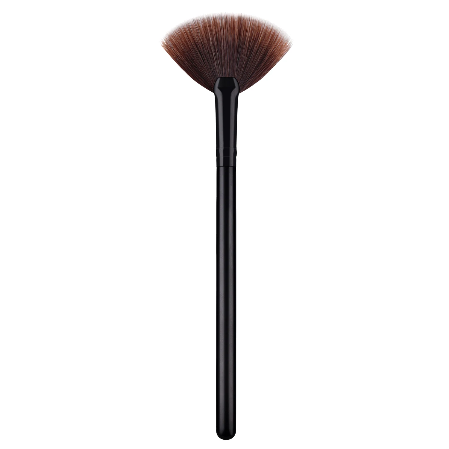 

2021 Popular Fan brush Slim Vegan Blush Makeup Brush Soft make-up brush for cheek, Black