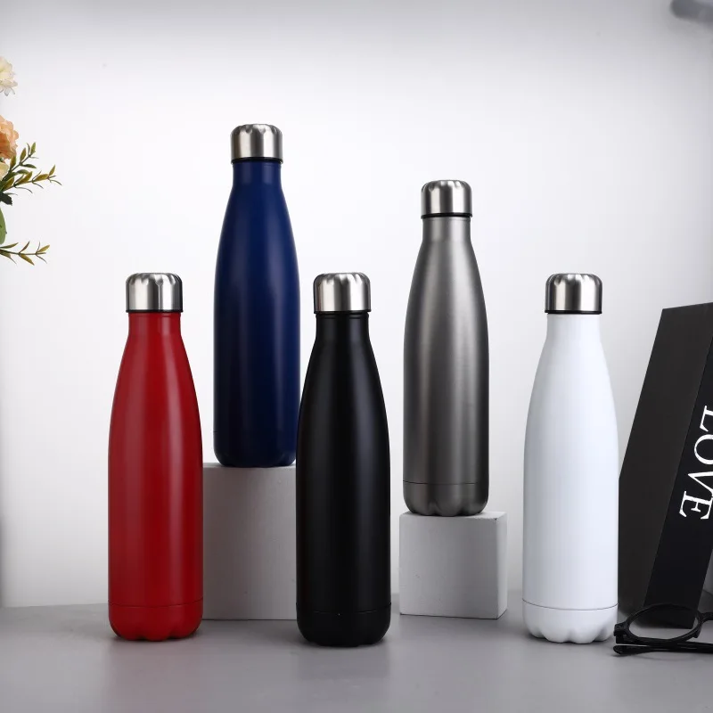 

500ml sports outdoor stainless steel cola hot and cold drinks water bottle vacuum flask