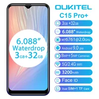 

OUKITEL C15 Pro+ 6.088'' 19:9 Android 9.0 Pie 3GB 32GB MT6761 Waterdrop Smartphone Fingerprint Face ID 5G WiFi 4G Mobile Phone