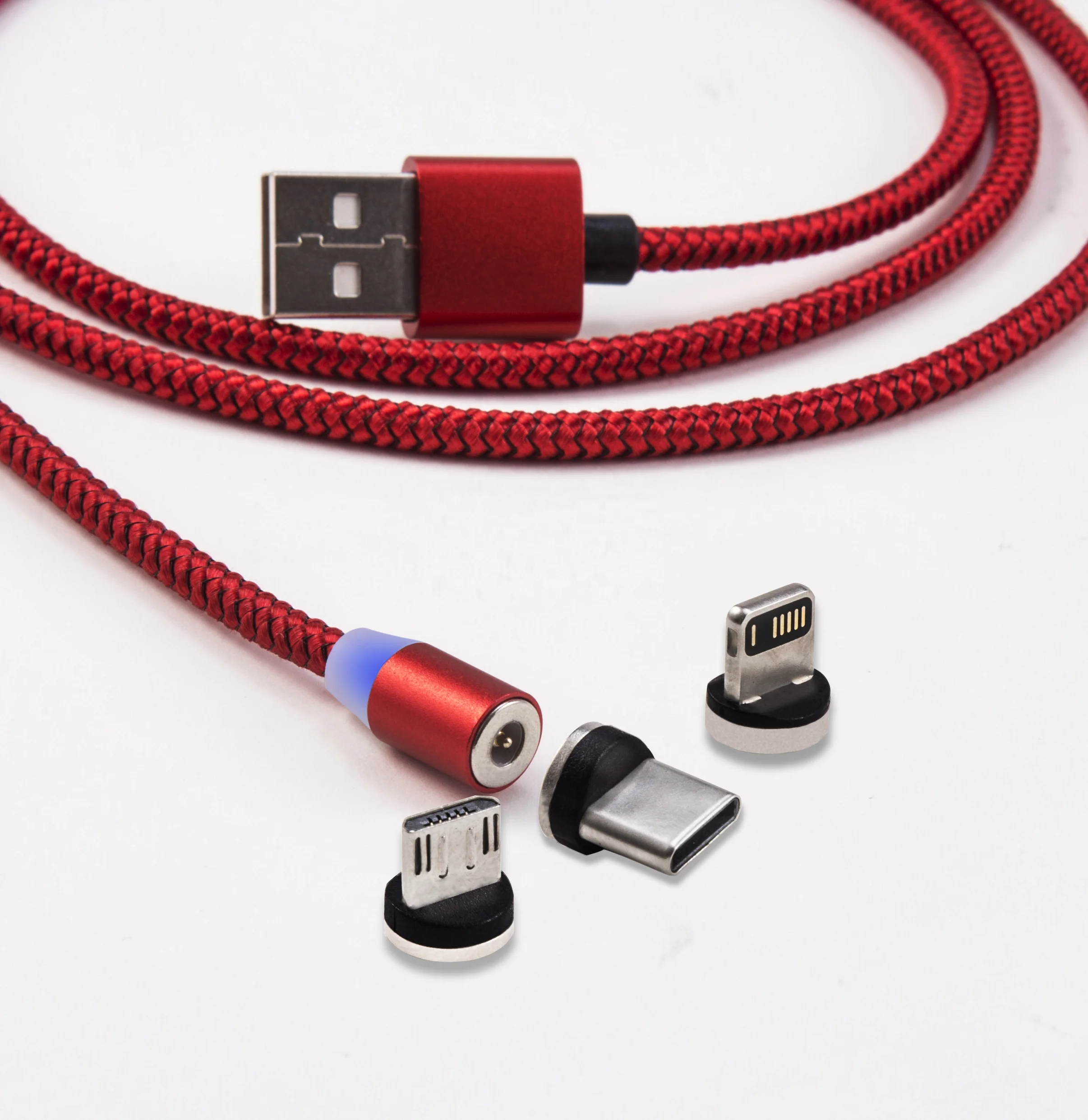 
Magnetic Charging Cable for quick charging and usb magnetic charging cable for micro type c and lightning 