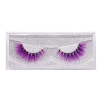 

Eyelash Vendor 9D Handmade Colorful Lashes 100% Real Mink Rainbow Color Lash Mink Colored Eyelashes