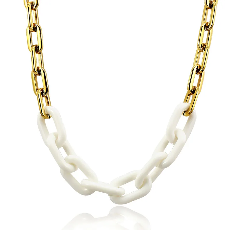 

Necklace Fashion Jewelry Present For Women Geometric Chain Link Diy Jewelry Making Classic Handmade Charm Necklace