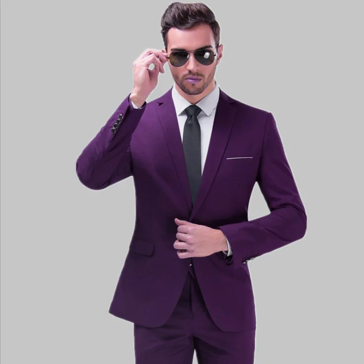 
Chinese supplier suits set for men 2 pieces wedding suit men red color man suit with factory price 