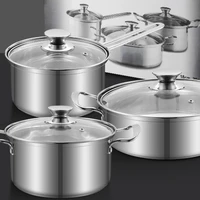 

Amazon hot sales 6PCS FDA LFGB surgical stainless steel cookware set