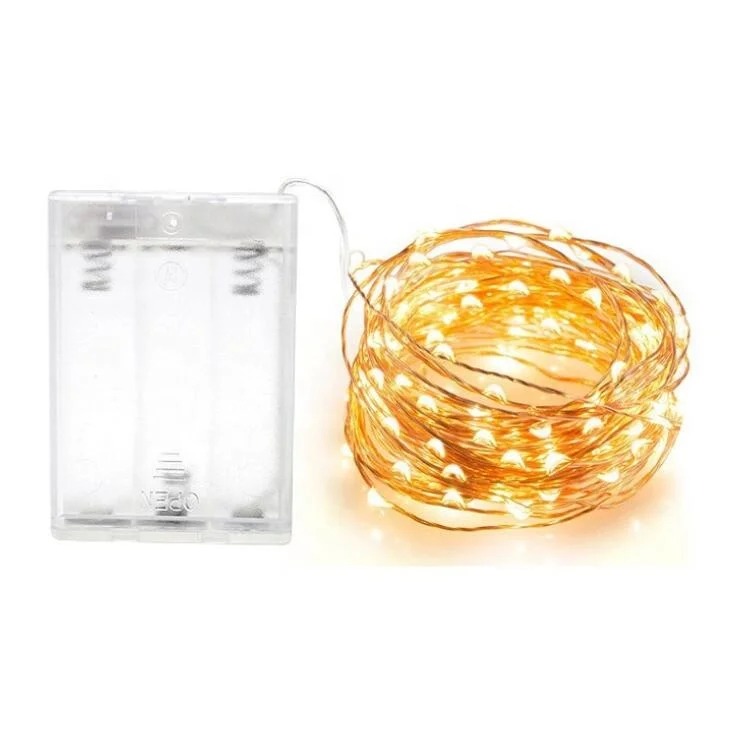 Copper wire string light 3M 5M 10M with 3AA battery box