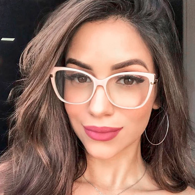 

SHINELOT 93311 Newest Glasses Frame For Women Tr90 Transparent Clear Crystal Optical Eyeglasses Ready stock
