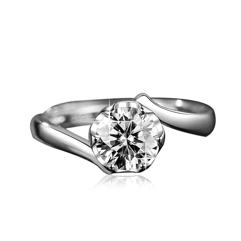 

Wedding Rings For Women Moissanite Trendy Jewelry Bridal Engagement Ring adjustable
