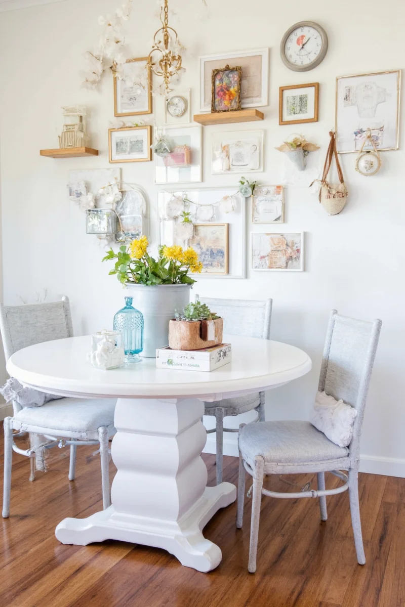 Gallery wall made from thrift store finds