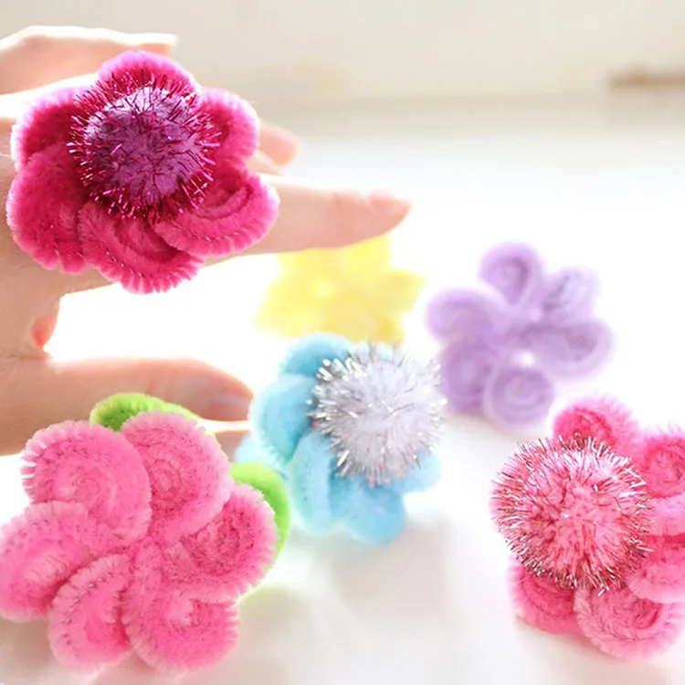 

discount price 9mm x 50cm DIY Children Toy handcraft Chenille stem Colorful Craft Art Educational Pipe wire cleaners