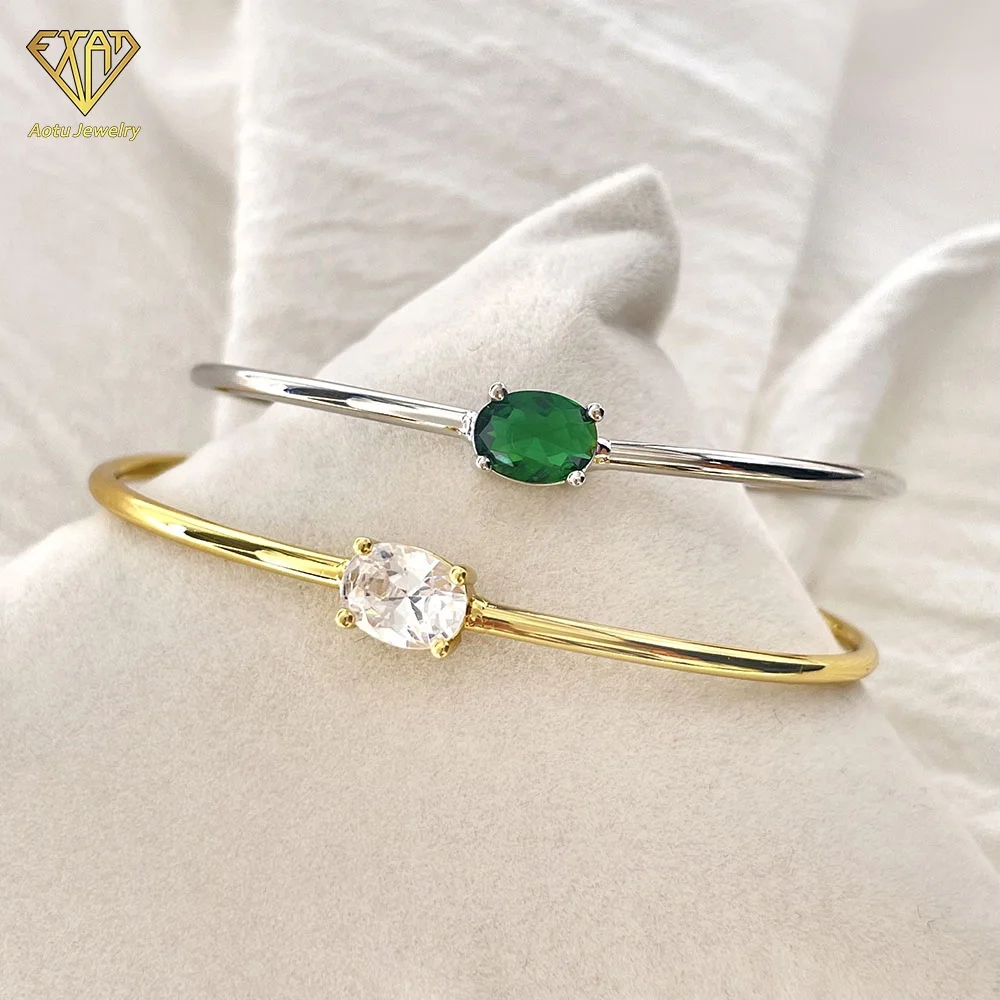 

fashion bangle oval zircon diamond adjustable bracelet bangle