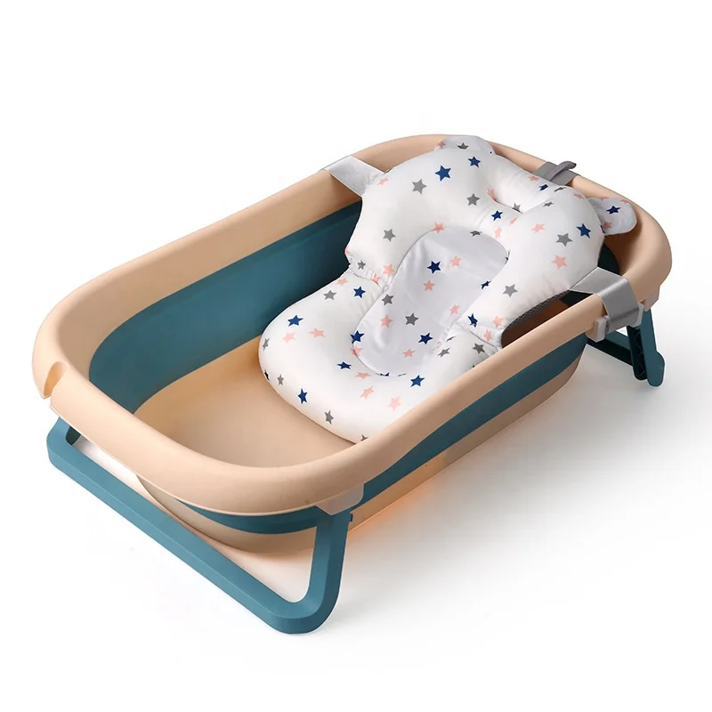 

Newborn Baby Shower Portable Bath Tub Foldable Bathtub Large Size Storage Basket Infant Swimming Pool, Pink, blue