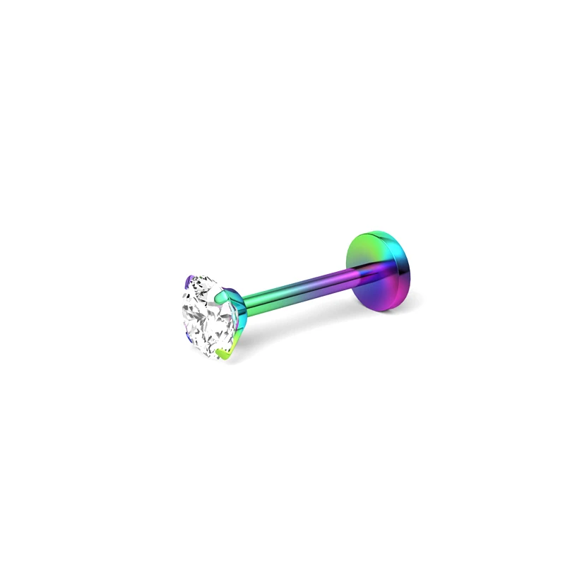 

Hera Simple Type Prong Set Round Zircon External Threaded Body Jewelry Piercing Labret Lip Piercing For Women