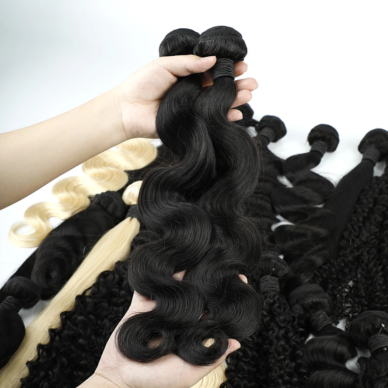 

Free Shipping 10 Bundels Bulk Virgin Hair With Closure, Unprocessed Raw Hair Extensions, Wholesale Bundle Hair Vendors