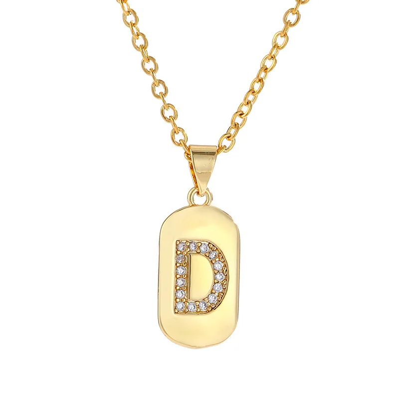 

Stainless Steel Gold Plated Initial Letter Necklace lead and nickle free For Women Dropshipping Jewellery, As pic