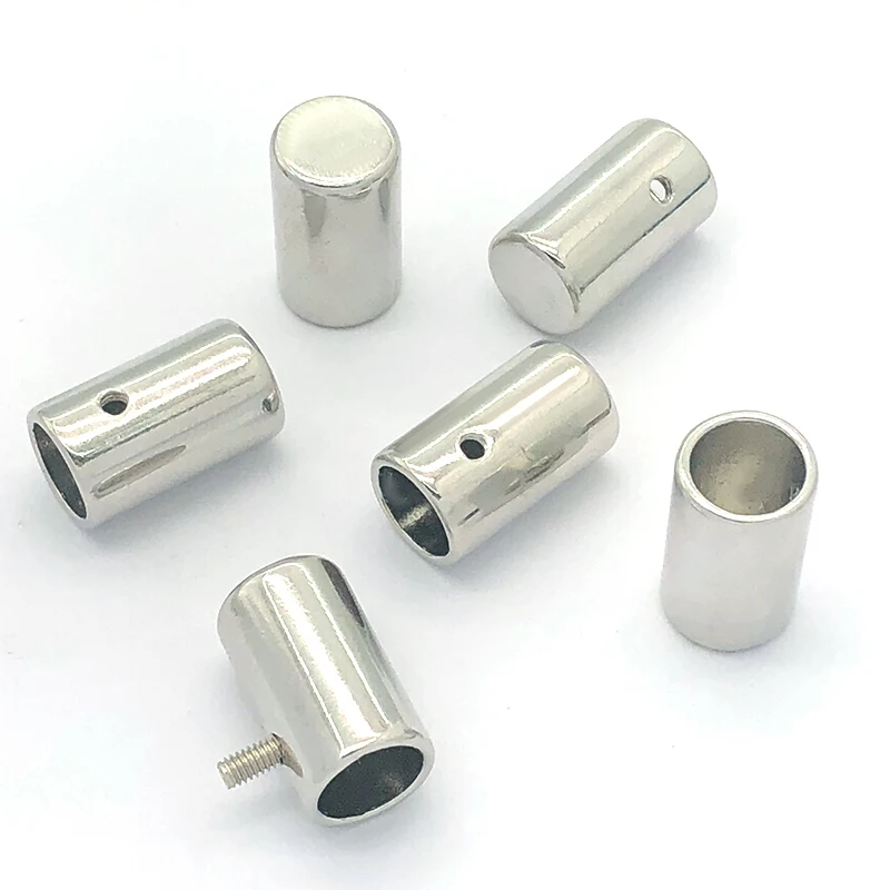 

Wholesale custom end plugs, rope adjustment buckle metal screw rope end caps, Black