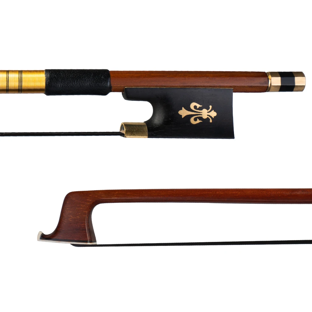 

NAOMI Advanced IPE Round Stick Black Horsehair Ebony Frog  Violin Bow