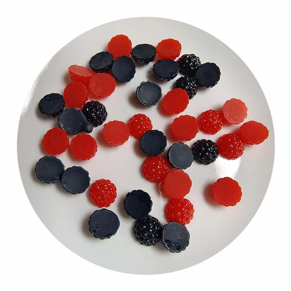 7mm Faux Raspberries Realistic Faux Fruit for Slime3D Resin CabochonsCute Craft Supplies