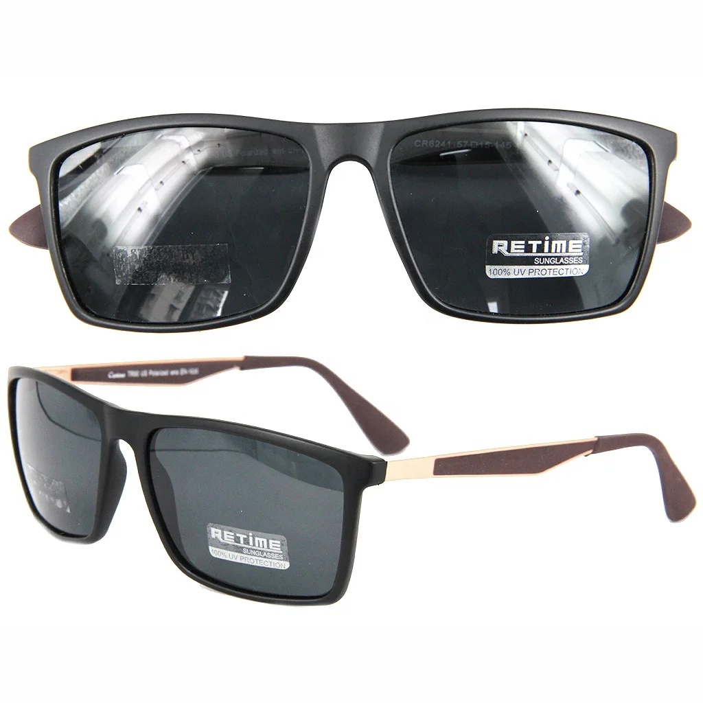 Classic high quality men sunglasses with rubber temple (ST-929)