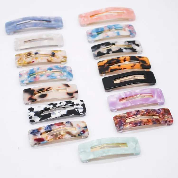 The Factory Wholesale Custom Acetate Resin Girl Baby Hairclips