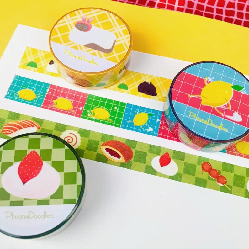 

15mm custom printed japanese washi paper tape wholesale stationery