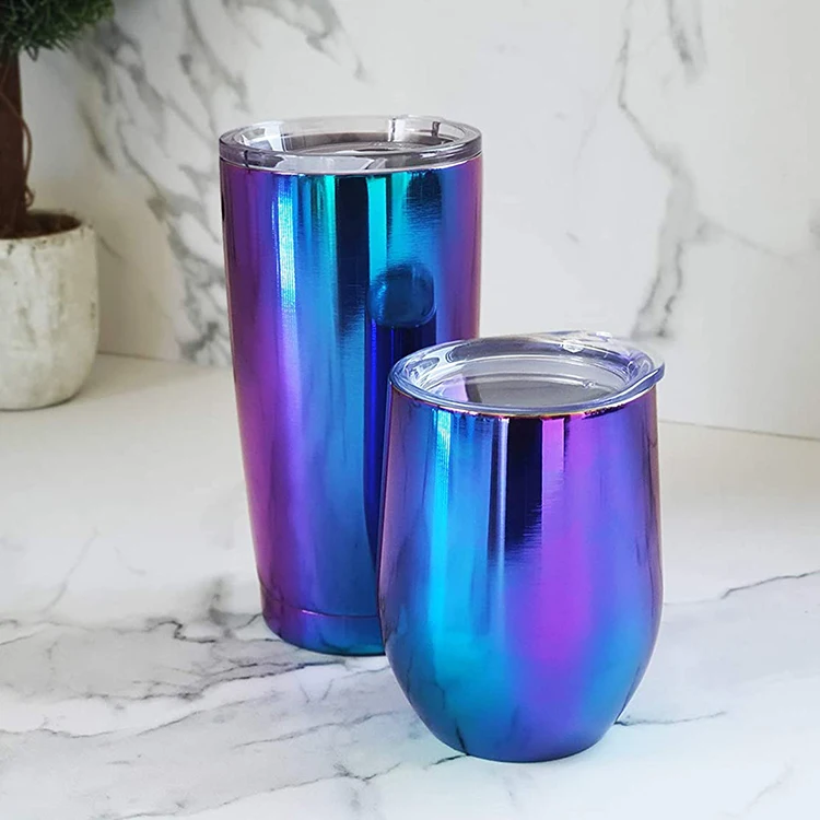 

Amazon Top Sell Double Wall Vacuum insulated Stainless Steel wine Tumbler mugs With Brush for Hot & Cold Drinks beer wine, Customized colors acceptable