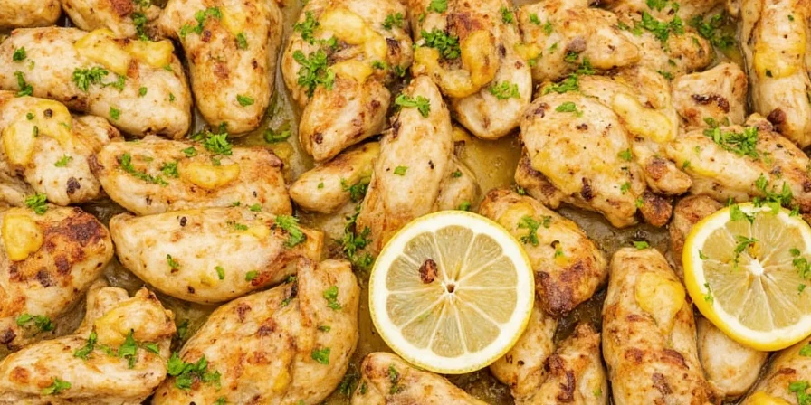 Chicken piccata served over quinoa