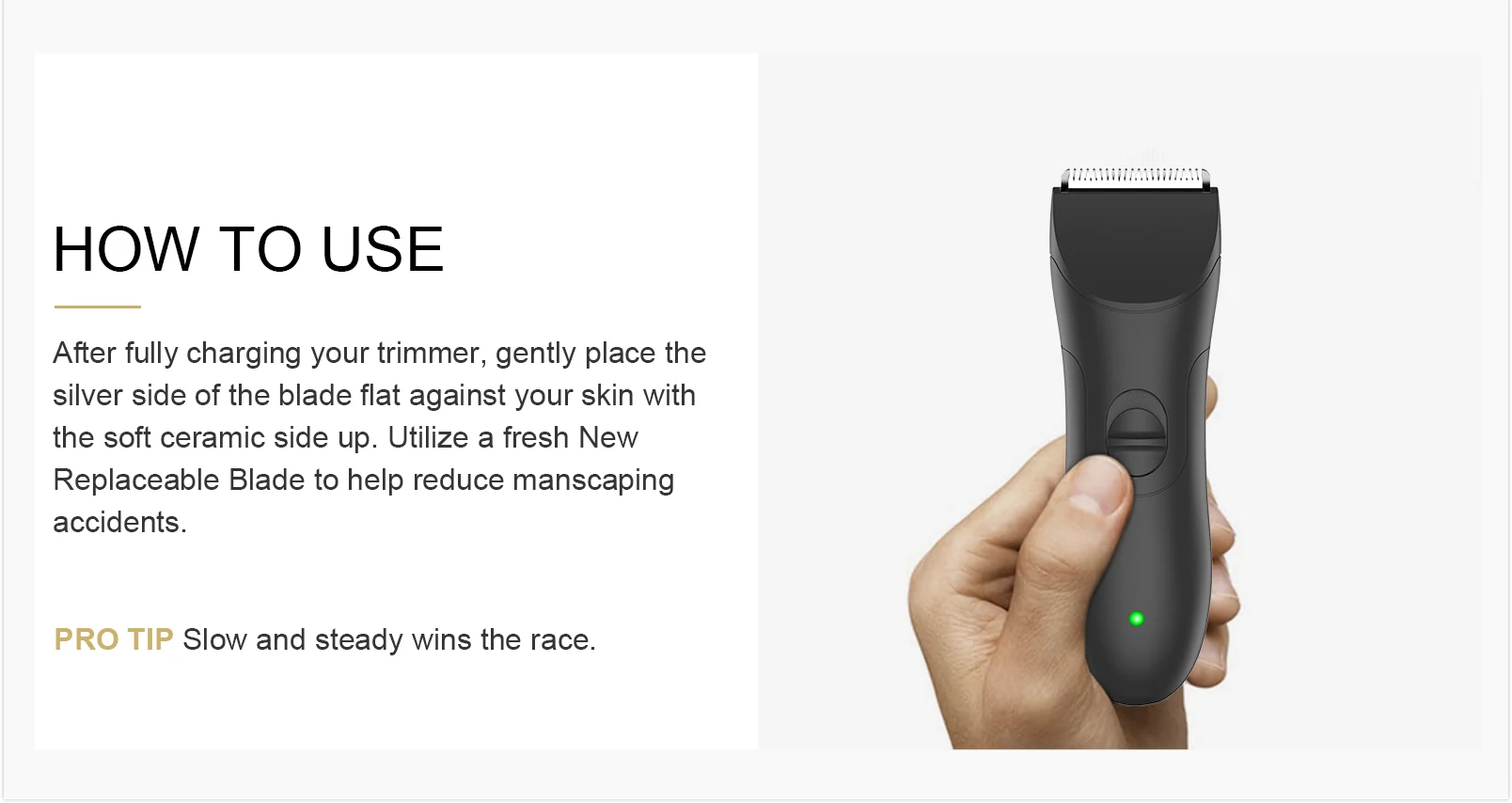 Travelfriendly Hair Clipper Groin Pubic Body Hair Trimmer For Man