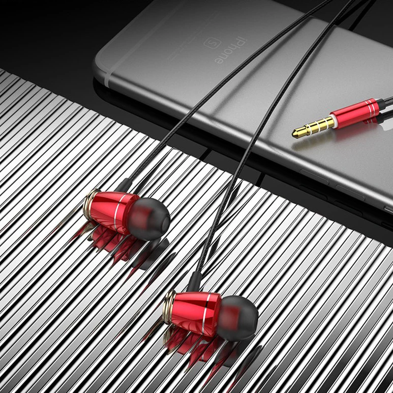 

Metal stereo Headphone Mobile phone With Mic earphone Headphone Wired