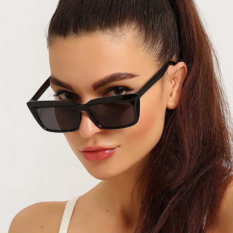 

Retro Bold PC Frame Women Sunglasses Rectangle Decoration Sun Glasses Candy Color Internet Celebrity Recommend