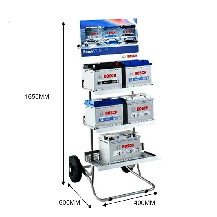 Heavy Duty Metal Display Products Inverter Battery Rack Stand For 