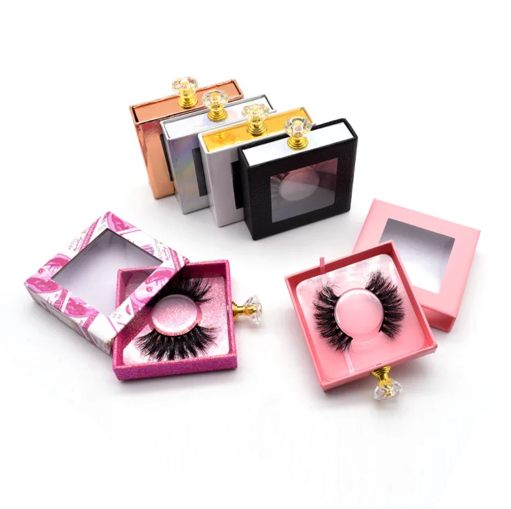 

Wholesale Premium New Style Mink Fur Eyelash Vendor Customized Boxes Fast Shipping Free Sample 3D 5D 6D 25mm Mink Eyelashes, Black color