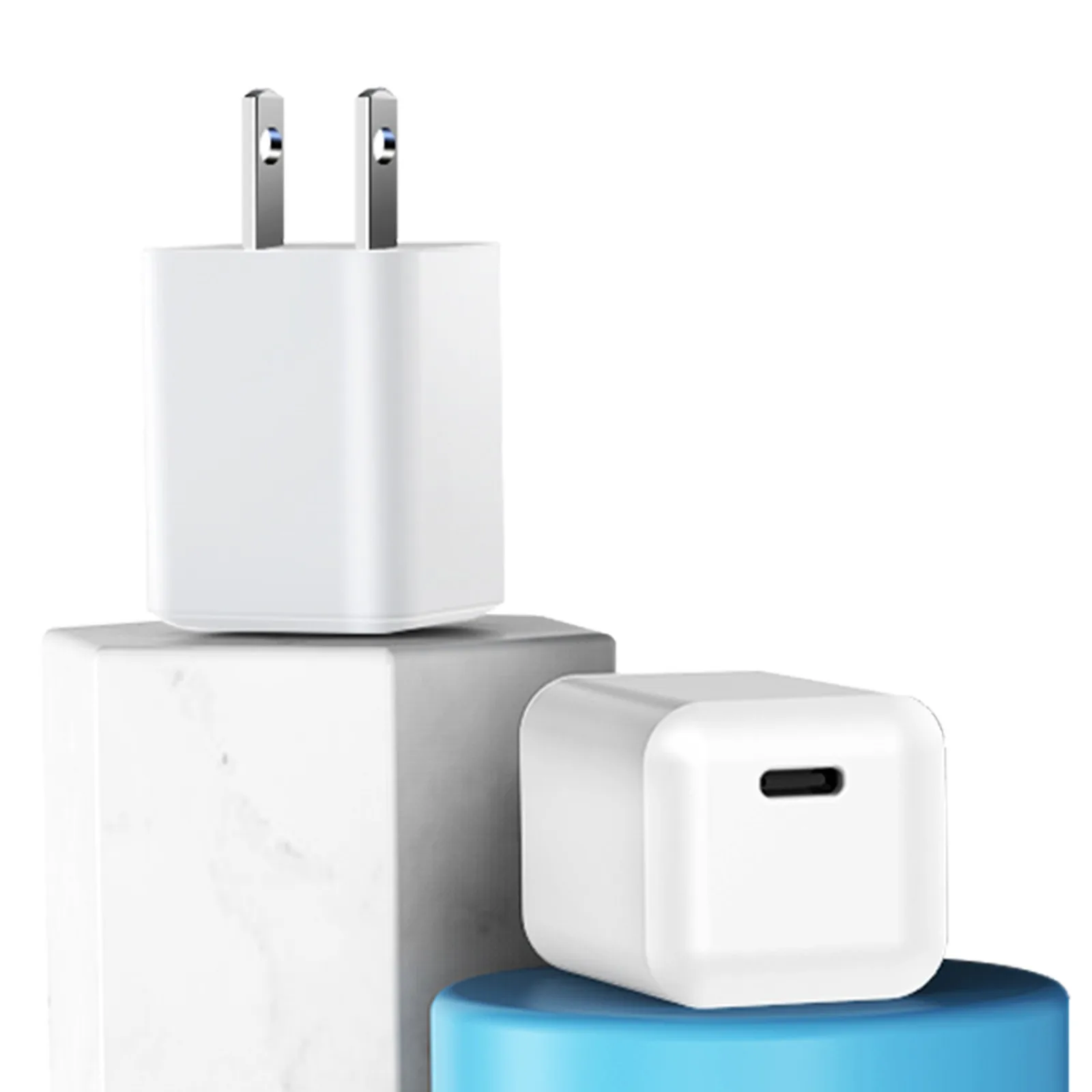 

Usb C Mini Portable PD 20w Fast Charging Phone Chargers For Iphone Samsung, White