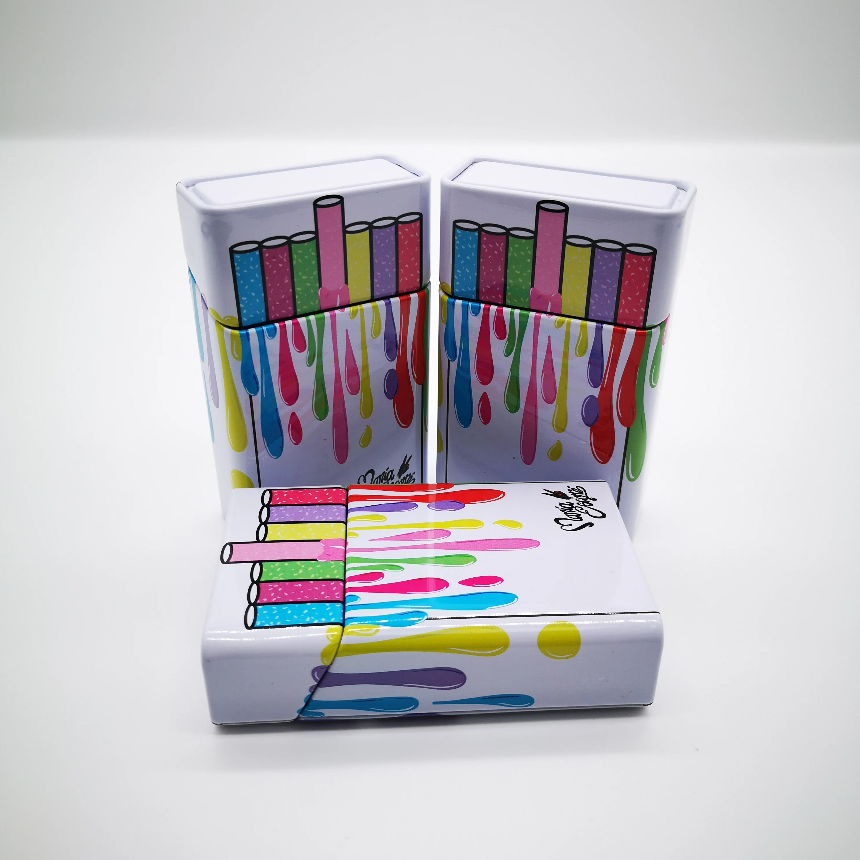 

10 and 20 cigarette packaging tin box cigarette tin case, Customer's color