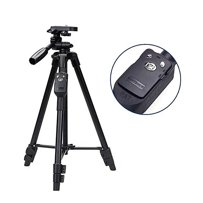 

Yunteng VCT-5208 Aluminum Camera Tripod Universal Phone Tripod with Smartphone Mount Holder, Black