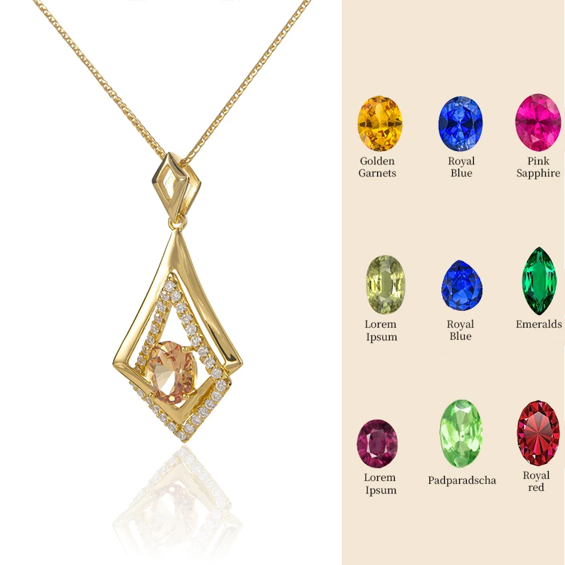 

Founder Band Non-Fading&Hypoallergenic 925 Silver Gemstone Necklace Gold Lady Necklaces