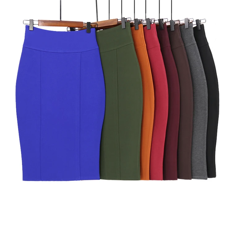 

Europe and America Super elastic plus size women tight skirts, Customized color