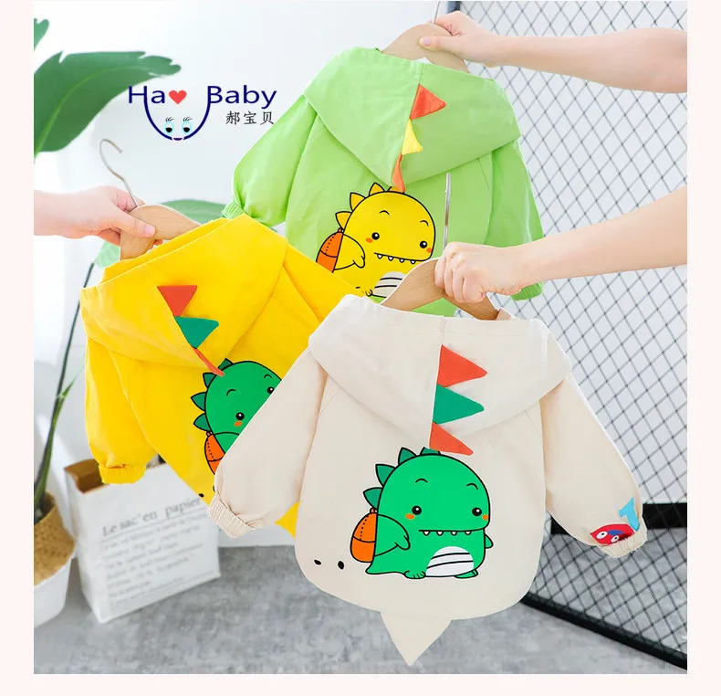 

Hao Baby Children's Clothing Boys And Girls Jacket 2020 Spring And Autumn New Korean Cartoon Jacket Baby Monster Zipper Top, Nature