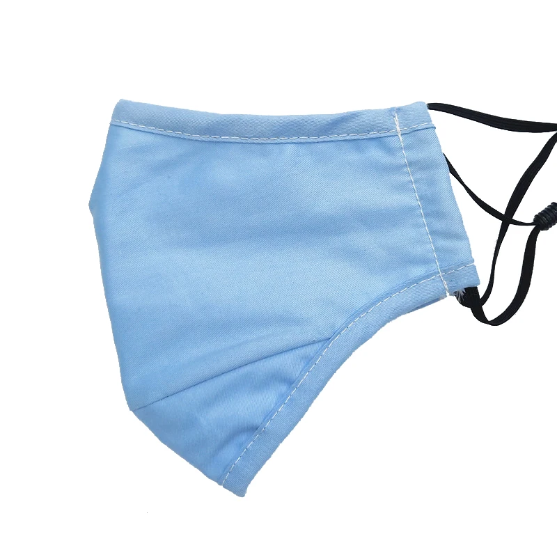 
Low MOQ daily life reusable PM2.5 dust 2 layer 100% cotton visible mouth face cover with filter new 