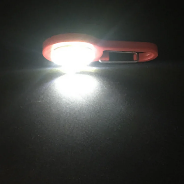 
Plastic led key chain light locking carabiner with flashlight 