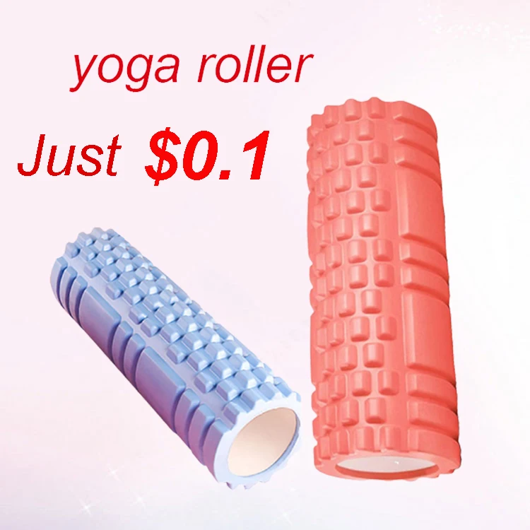 

Hot selling eco friendly fitness muscle massage yoga foam roller custom print exercise eva yoga roller, Violet, pink, black